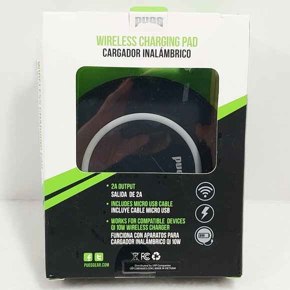 Pugs Wireless Charging Pad 2A Output Black & White New‎ With Box #1332 - Picture 2 of 10